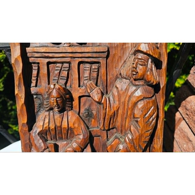 Art Deco Wooden Pharmacy Plaque with Carved Bas-Relief, 1920s For Sale - Image 3 of 9