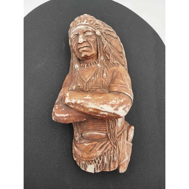 Brown Vintage Plaster Figurine, 1970s For Sale - Image 8 of 8