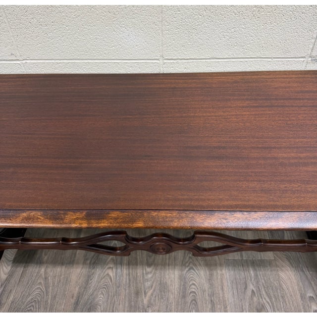 Vintage Tudor or Spanish Revival Style Sofa Table Console Table Hall Table For Sale - Image 12 of 14