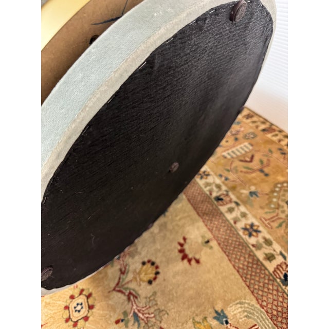 Sophisticated Barrel Back Swivel Chair For Sale - Image 10 of 12