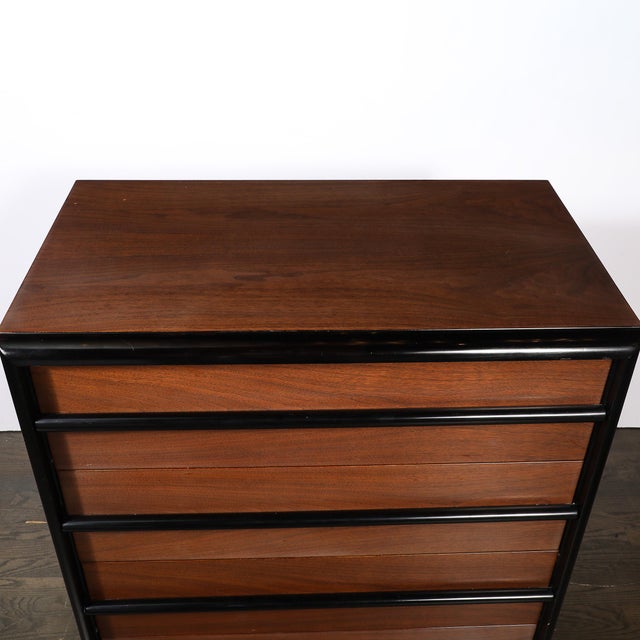 Mid-Century Walnut & Lacquered Chest by Robsjohn-Gibbings for Widdicomb Company For Sale In New York - Image 6 of 18