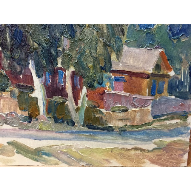 1970s 1970s Oil Painting Street Life For Sale - Image 5 of 10