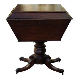 Cellarette, 19th Century English Regency Period Wine Server in Mahogany For Sale