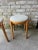 Pair of Mid 20th Century Danish Blonde Wood Stools With Upholstered Tops For Sale - Image 12 of 14