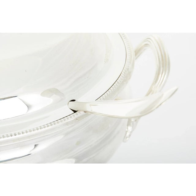 English Antique English Silverplated Covered Soup Tureen For Sale - Image 3 of 11