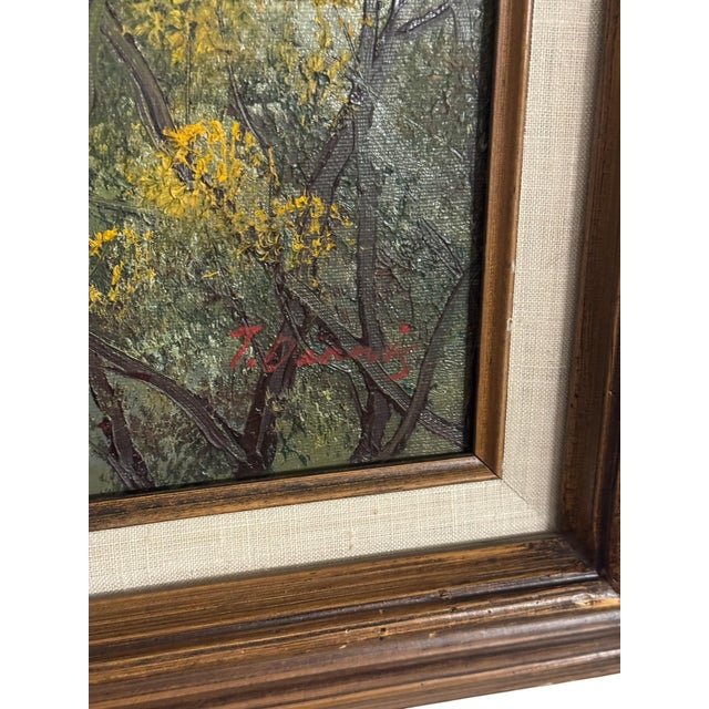 Mid 20th Century Original Oil Painting Signed by Artist T. Dennis, Framed For Sale In Phoenix - Image 6 of 6