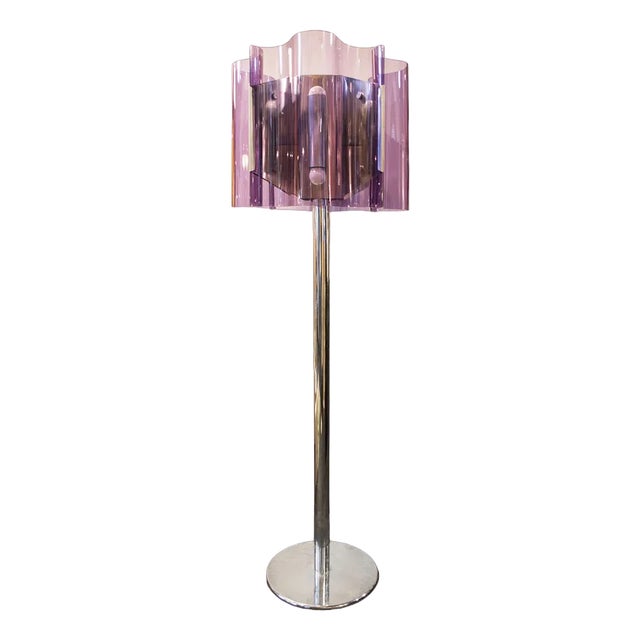 Space Age Floor Lamp in Acrylic Glass, Italy, 1970s For Sale