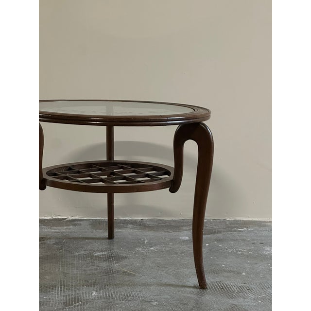 Italian Round Coffee Table in the style of Paolo Buffa, 1950s For Sale - Image 4 of 8