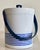 Nautical Vintage Nautical Navy Blue and White Striped Ice Bucket For Sale - Image 3 of 9