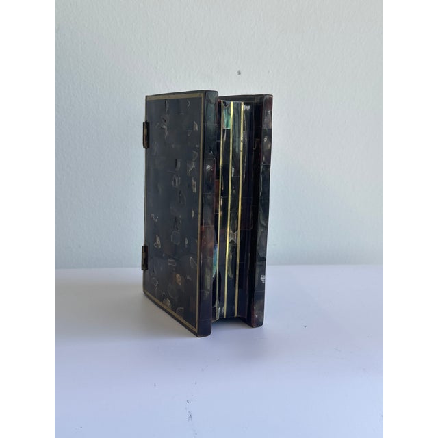 Black 1980s Decorative Box in the Manner of a Book For Sale - Image 8 of 9