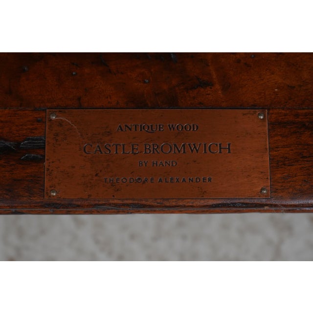 Theodore Alexander Distressed Finish Square Lamp Table For Sale - Image 15 of 15