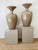 Jaru Vintage 1980s Jaru Oversized Huge Tan Ceramic Vase / Vessels on Pedestal Stands For Sale - Image 4 of 8