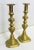 19th Century English Georgian Brass Beehive and Diamond Push-Up Candlesticks- a Pair For Sale - Image 12 of 12