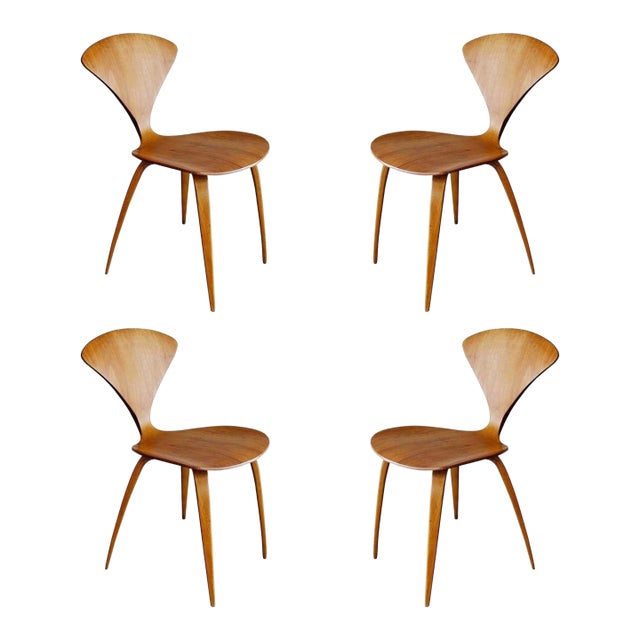 1950s Plycraft Sculptural Dining Chairs by Norman Cherner, Set of Four For Sale