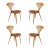 1950s Plycraft Sculptural Dining Chairs by Norman Cherner, Set of Four For Sale