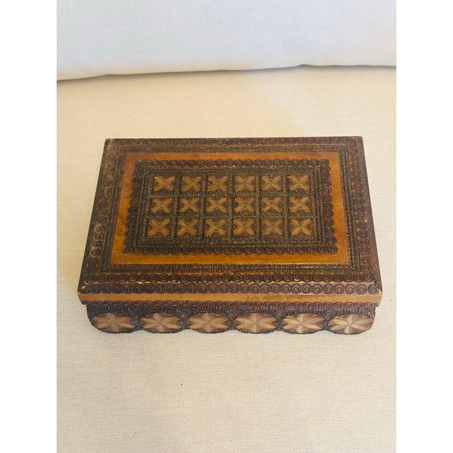 Folk Art Southern Handcrafted Folk Art Box For Sale - Image 3 of 7