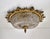 Mid-Century Modern Ornate Textured Glass Flush Mount, 1960s For Sale - Image 4 of 18