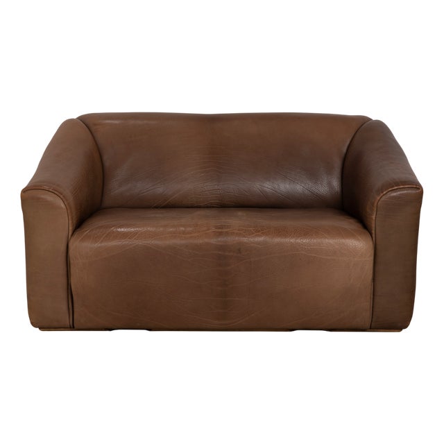 Vintage DS-47 Leather Two-Seater in Brown Cognac from de Sede For Sale