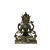 1970s Vintage Distressed Silver Color Metal Sitting Four Arms Tara Statue For Sale - Image 5 of 7