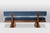 3-Seater Sofa in Ash Wood and Blue Mohair Velvet For Sale - Image 4 of 11