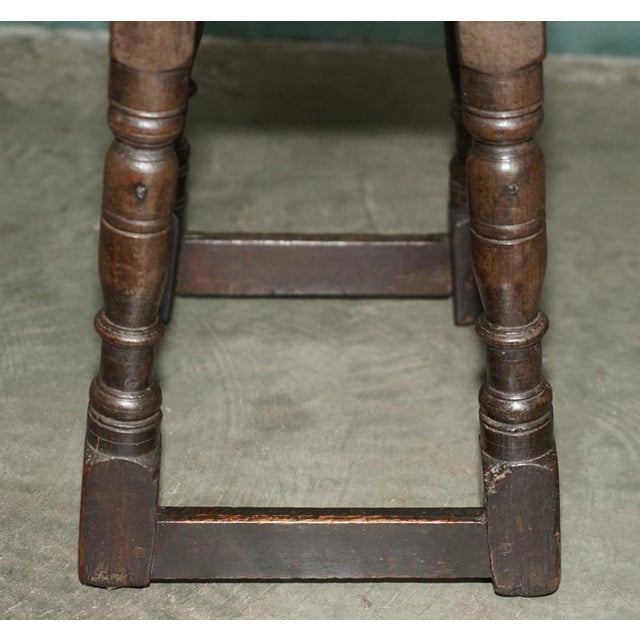 Charles II Carved Oak S-Scroll Stool, 1660s For Sale - Image 13 of 18