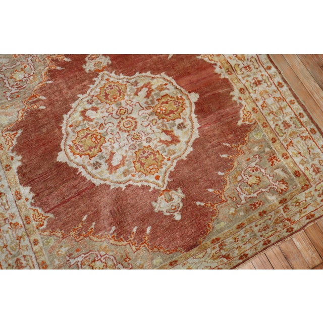 Zabihi Collection Antique Square Turkish Oushak Rug - 4'6" x 4'7" For Sale In New York - Image 6 of 9