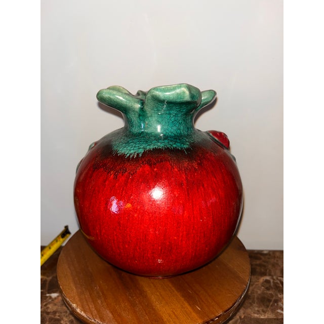 Chinese 1970s Pomegranate Majolica Style Vase For Sale - Image 3 of 9