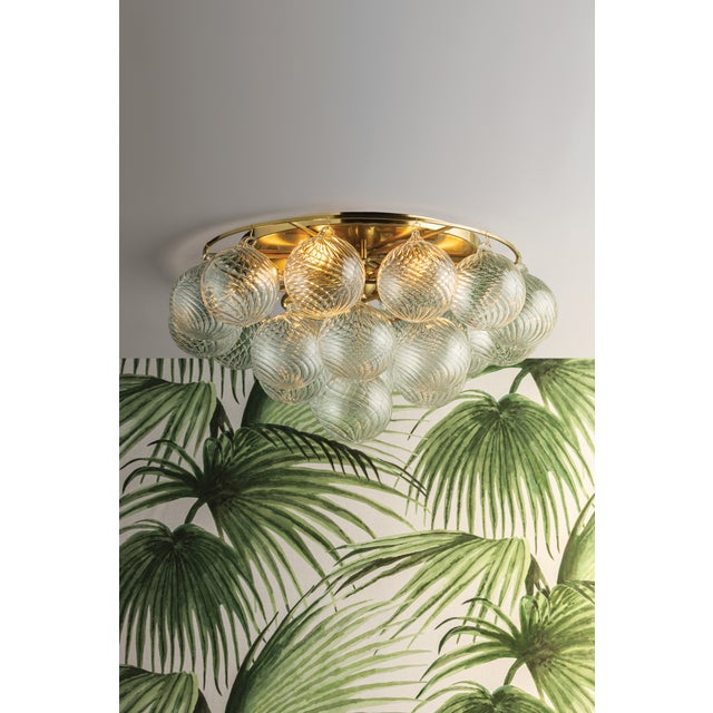 Metal Mitzi Mimi 22.5 in. 6 Light Close-to-Ceiling in Aged Brass Finish For Sale - Image 7 of 11