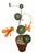 Charming Vintage Italian Hand-Crafted Metal and Crepe Paper Nasturtium Topiary in Terracotta Pot For Sale In West Palm - Image 6 of 12