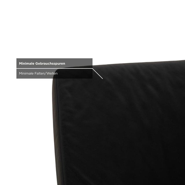 Volare Ottoman in Black Leather from Koinor For Sale - Image 5 of 11