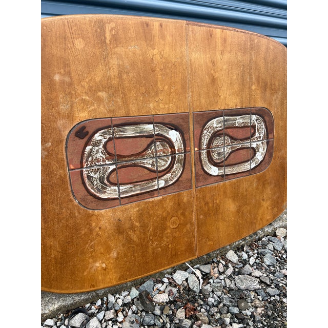 Mid-Century Modern Vintage Danish Tile Top Teak Wood Dining Table in Mid Century Modern Design For Sale - Image 3 of 7