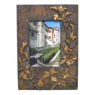 Art Nouveau Bronze Picture Frame by M. Paris, 1890s For Sale