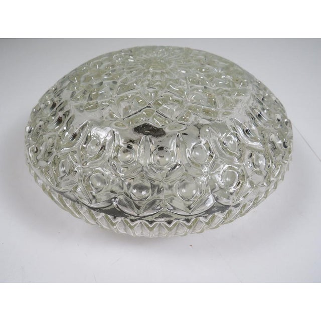 Mid-Century Sculptural Pressed Glass Ceiling Lamp, 1970s For Sale - Image 10 of 13