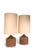 Exceptional pair of Mid Century table lamps, having cork and chrome bases, with original large drum shades. Both lamps are...