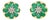 Natural Emerald & Diamond Earring in 18k Gold For Sale