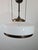 Art Deco Adjustable Pendant Lamp in Brass and Opal Glass, 1930s-1940s For Sale - Image 3 of 14