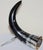 Metal Buffalo Horn on a Stand Home Decor For Sale - Image 7 of 9