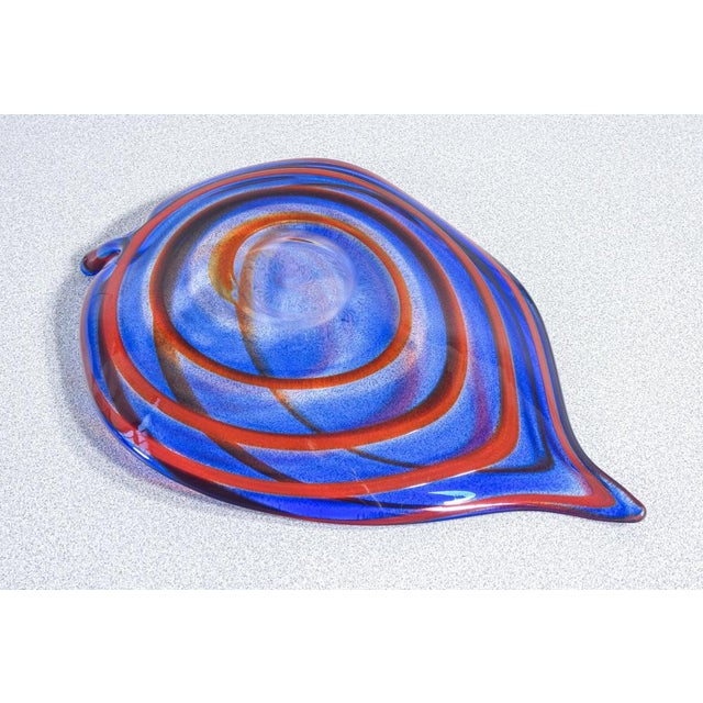Polychrome Blown Glass Saucer from Murano For Sale - Image 9 of 18