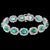 10 Carat Natural Brazilian Emerald & Diamond Tennis Bracelet 14 Karat Gold For Sale - Image 14 of 18