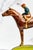 Colorful Horse Jockey Antique Cold Painted Bronze Sculpture Statue Bookends Equestrian For Sale - Image 9 of 18