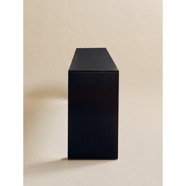 The Vintage Mid-Century Burmese Waterfall Wood Console Table For Sale In Chicago - Image 6 of 10