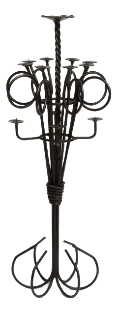 Vintage Iron Floor Candleholder for 12 Candles