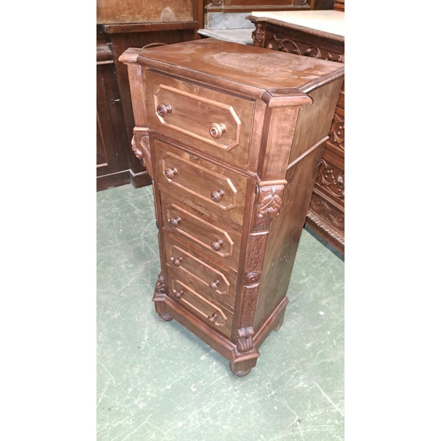 EARLY TWENTIETH CENTURY (1900 - 1940) Bedside table, small chest of drawers in Louis Philippe style, Italian late 19th...