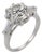 Mid Century Gia 4.27 Carat Diamond Platinum Engagement Ring, Size 6.75 For Sale