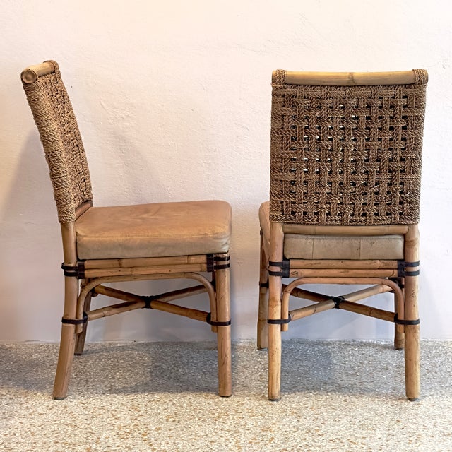 Bring an authentic touch of organic modernism into your space with this striking set of four vintage mid-century modern...