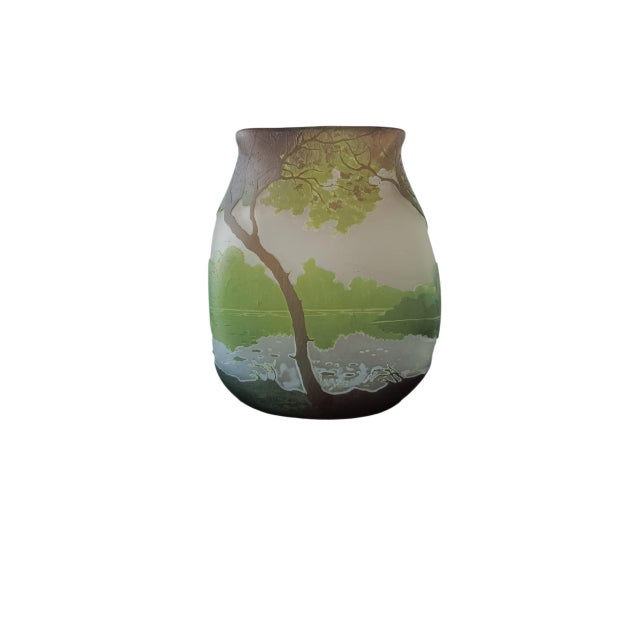 Antique Vase in Glass by Legras, 1890s For Sale - Image 3 of 8