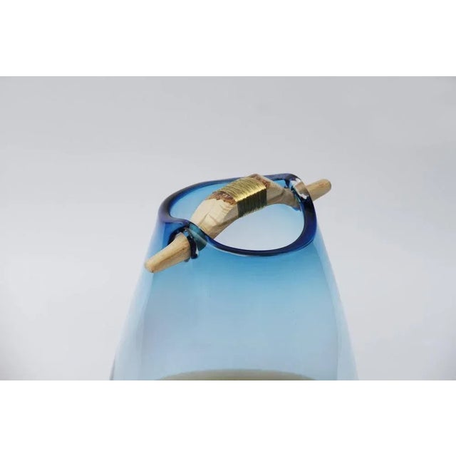 Blue and Orange Heiki Vase III by Pia Wüstenberg For Sale - Image 6 of 10