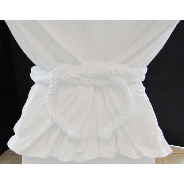 John Dickenson Style Faux Drapery Dining / Side Table Circa 1970s For Sale - Image 9 of 11