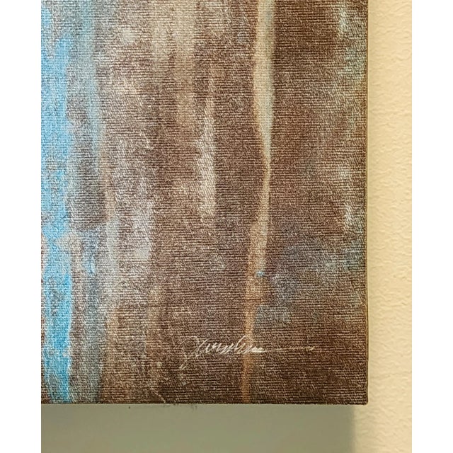 Vintage Ballard Designs Exclusive Artist Abstract Shadow Canvas Print Wall Art For Sale - Image 9 of 12
