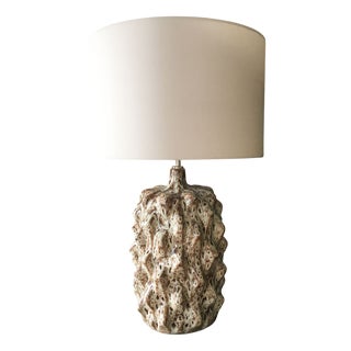Mid-Century Modern Italian Style Green Glazed Ceramic Table Lamp by Porta Romana For Sale